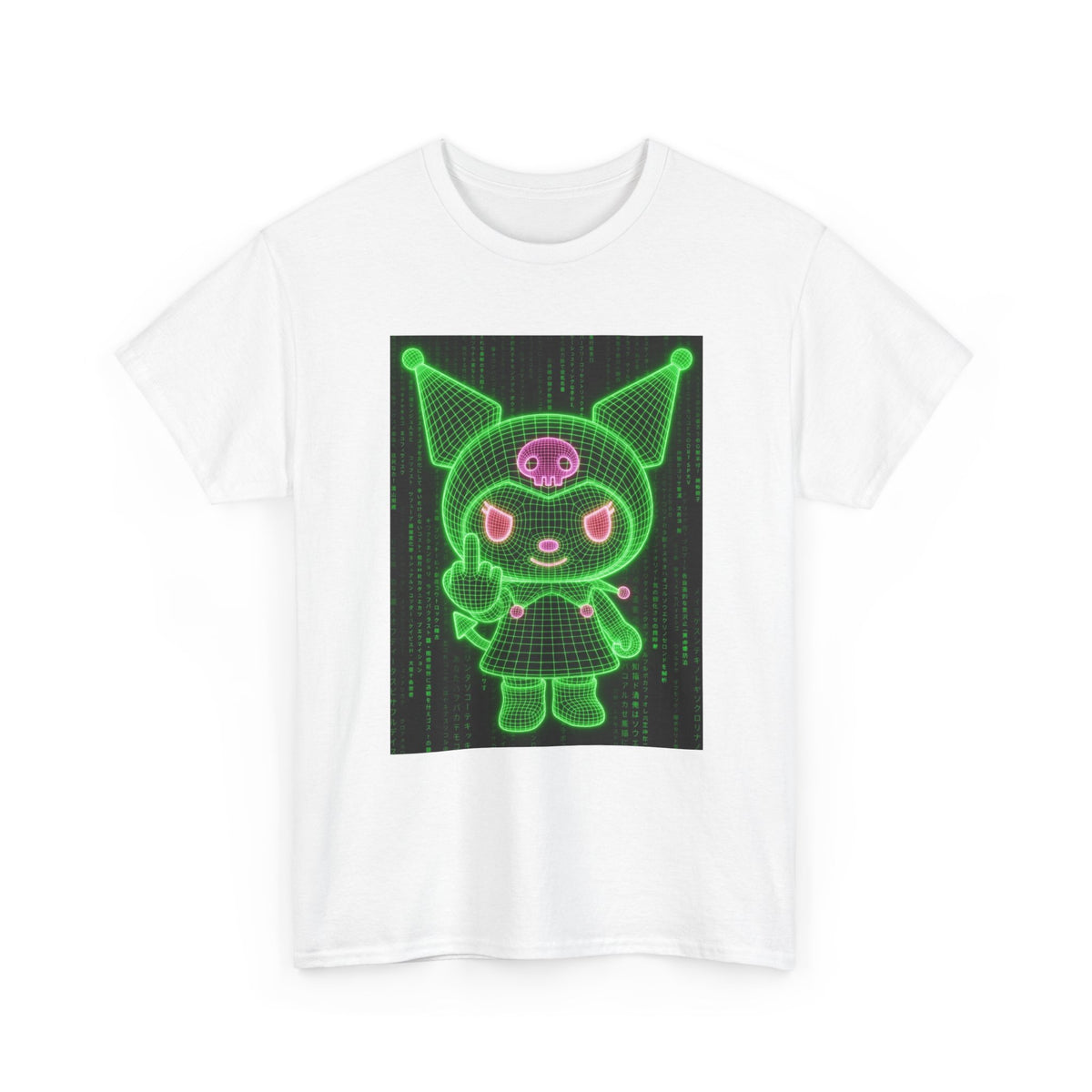 Kuromi Flipping The Bird Matrix Tee