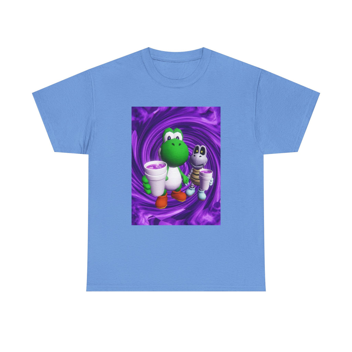 Yoshi And Dry Bones Sipping Purple Tee