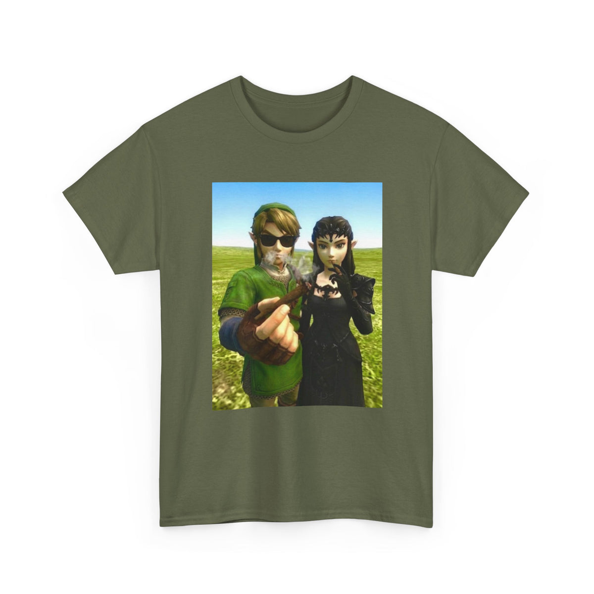 Link And Dark Zelda Smoking Blunts (Design 6)
