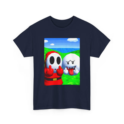 Shy Guy And Boo Flipping Off Tee (Design 5)