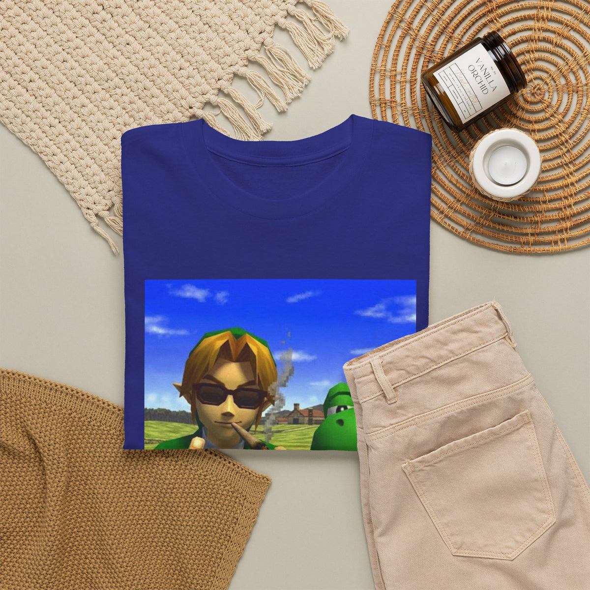 Link And Yoshi Flipping Off The World Tee