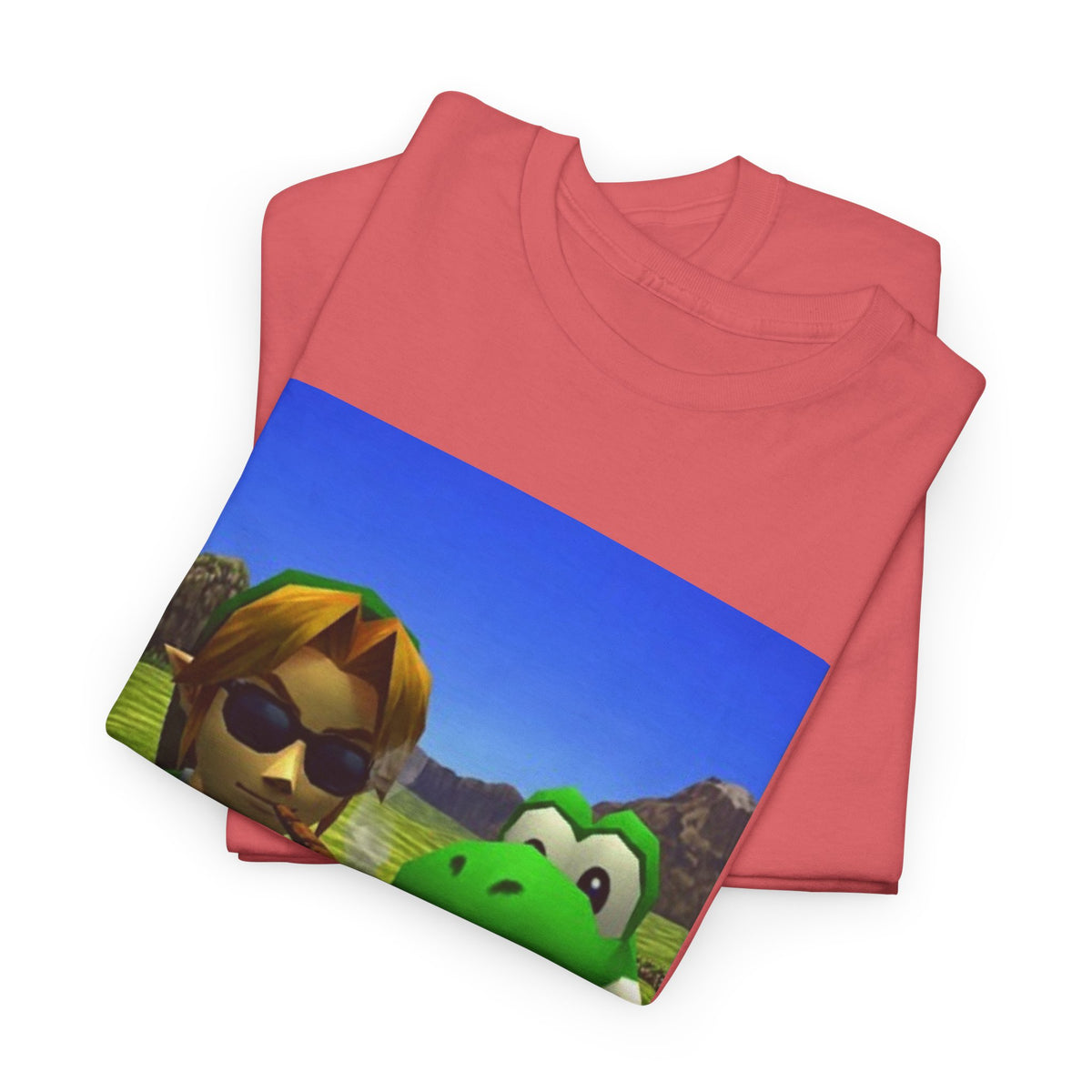 Link And Yoshi Smoking With Attitude Tee