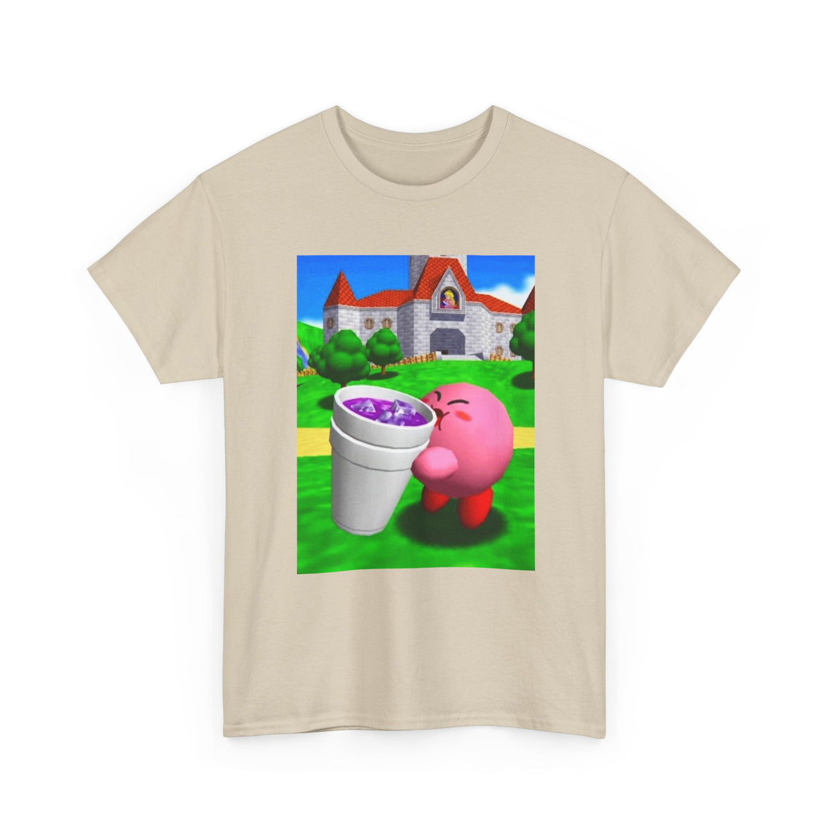 Kirby Sipping Purple Drank In Princess Peach's Castle