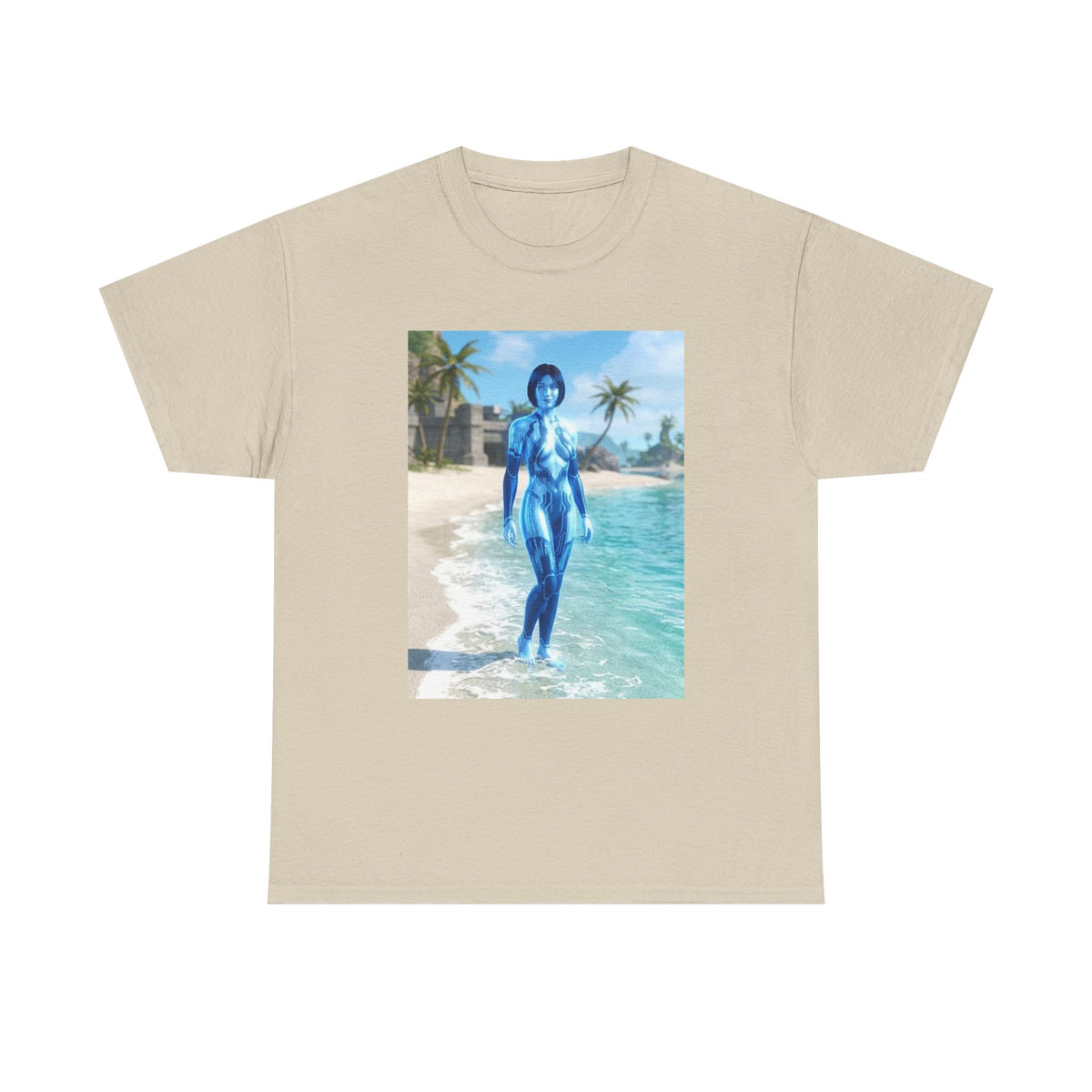Cortana On Tropical Beach Tee