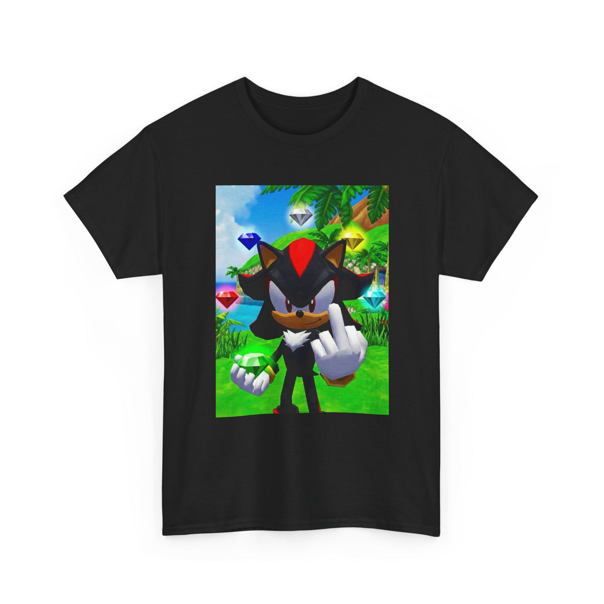 Shadow The Hedgehog Flipping The Bird Tee