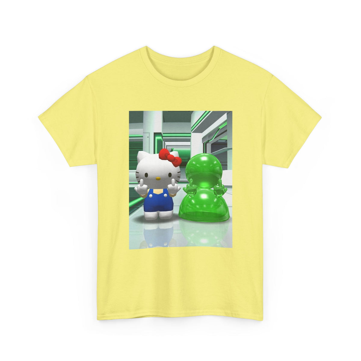 Kitty And Slime Flipping The Bird Tee
