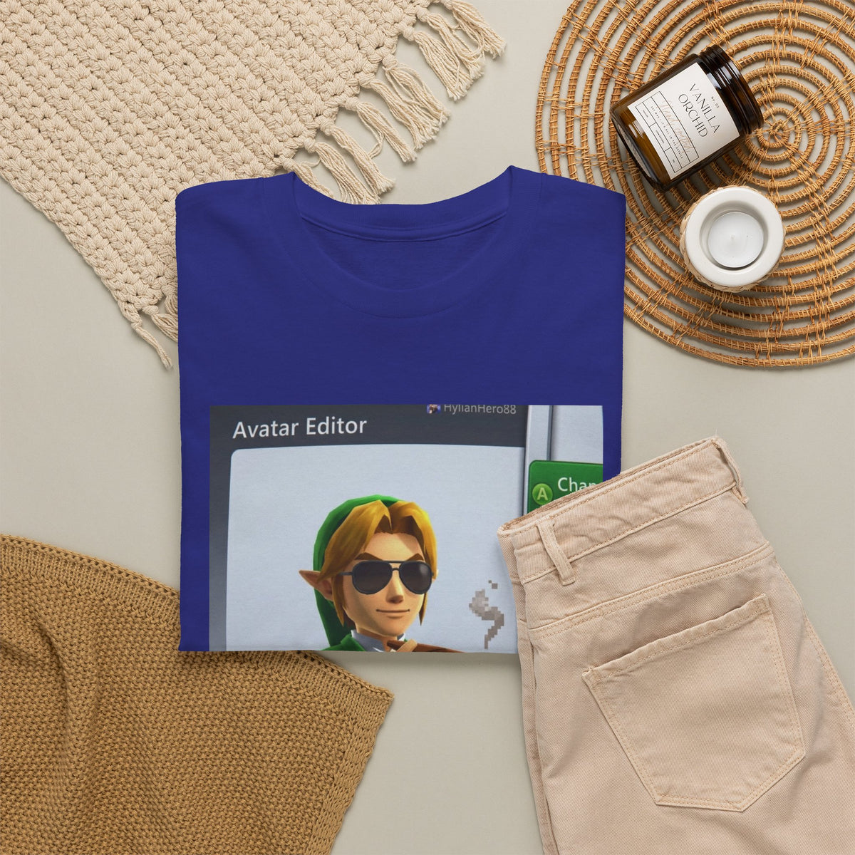 Hylian Hero Smoking A Stogie Tee
