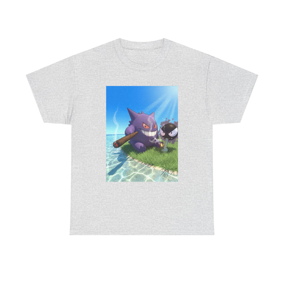 Gengar and Gastly Getting High Beachside