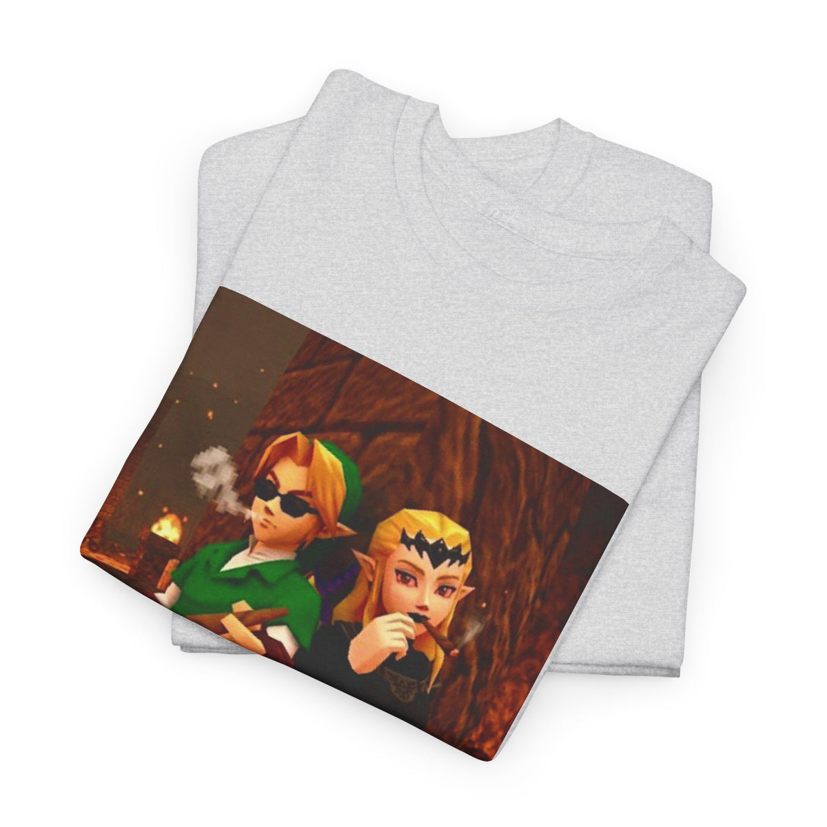 Link and Zelda Chillin' With Cigars Tee