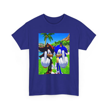 Sonic And Shadow Flipping The Bird Tee