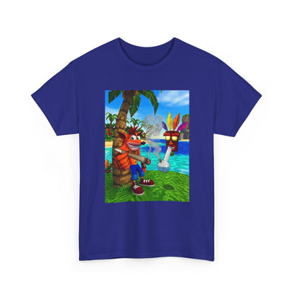 Crash Bandicoot Smoking With Aku Aku Tee