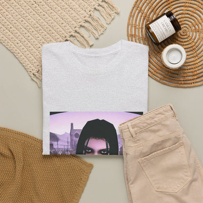 Goth Girl Smoking In Cemetery Tee (Design 17)