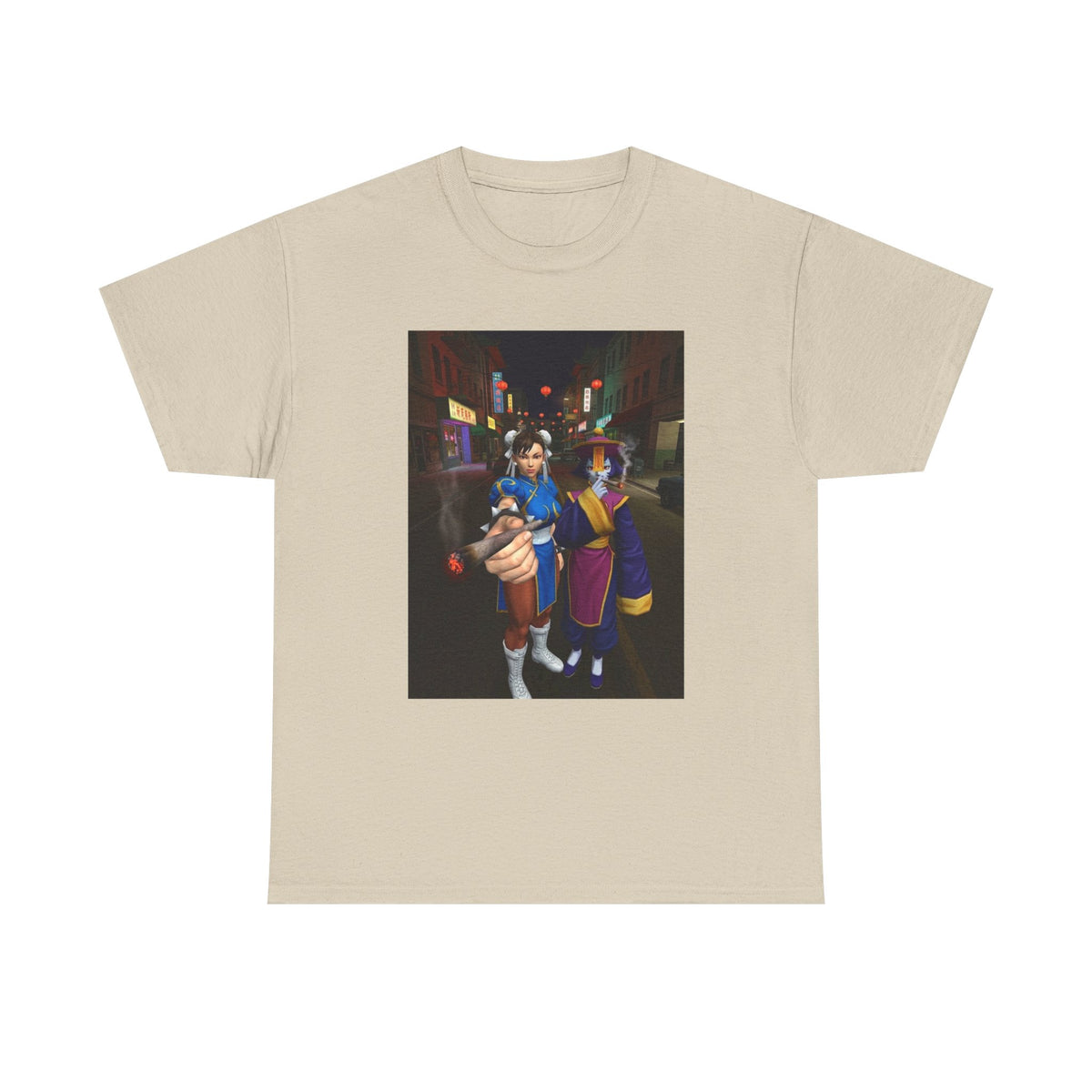 Chun-Li And Hsien-Ko Smoking In Chinatown