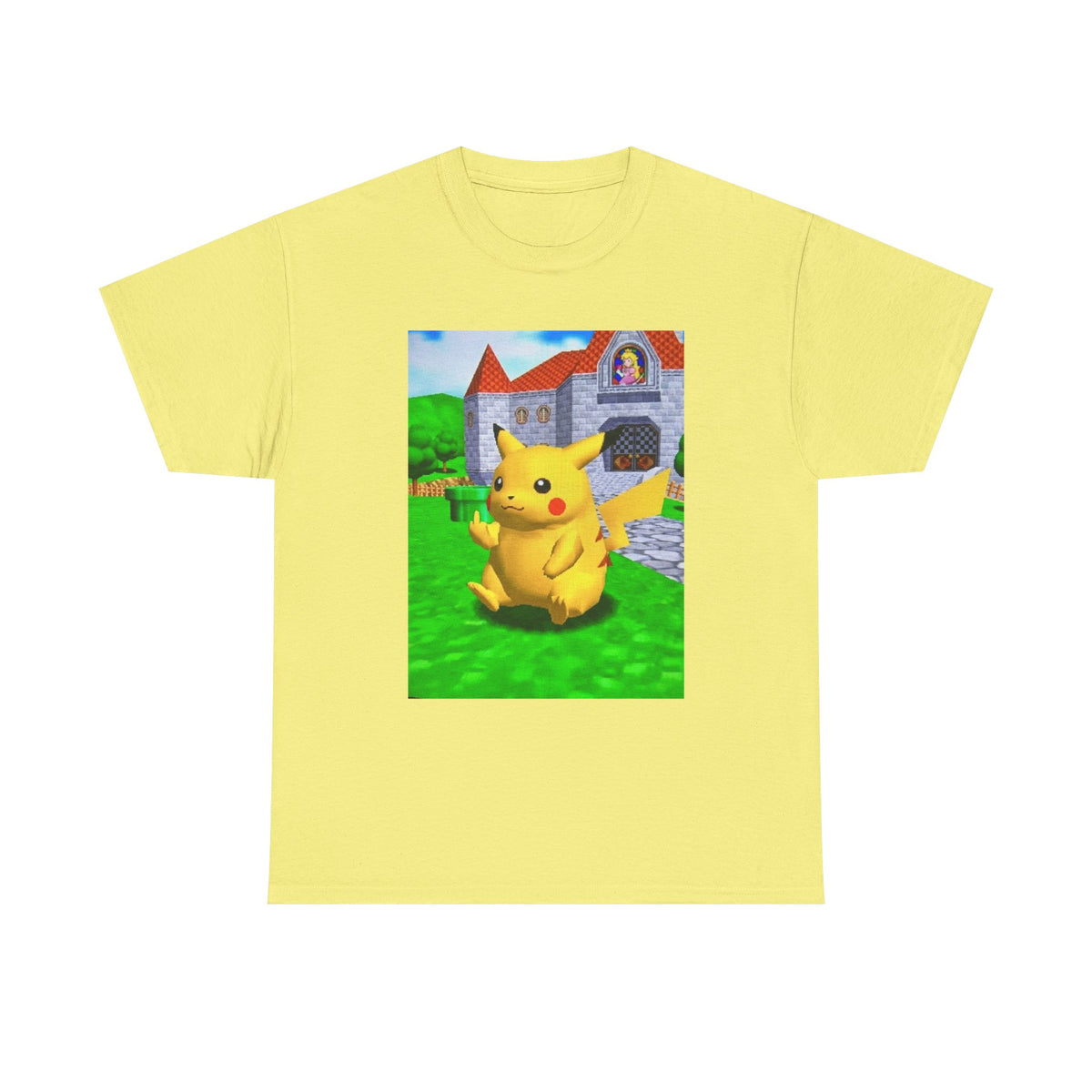 Pikachu Flipping The Bird At Peach's Castle