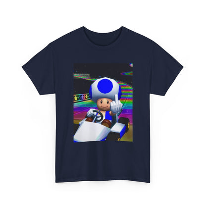 Blue Toad Flipping Off On Rainbow Road Tee