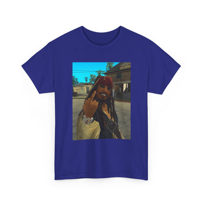 Gangster Jack Sparrow Flipping The Bird Tee