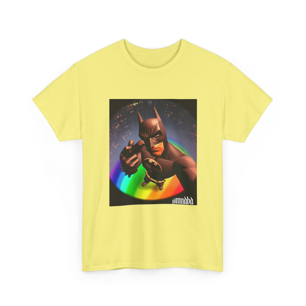 Batman Giving Finger Over Rainbow City