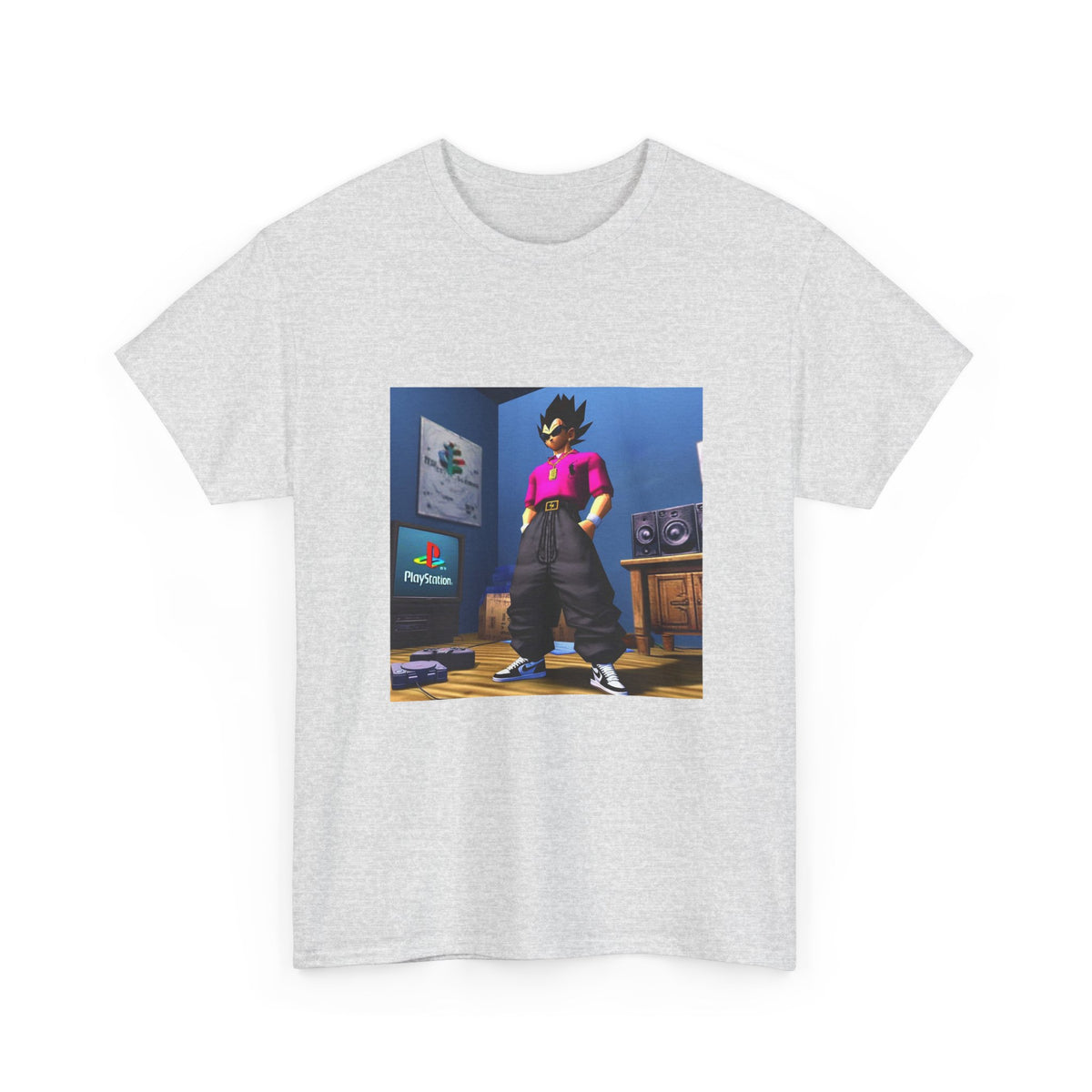 Y2K Vegeta Chilling With PlayStation Tee