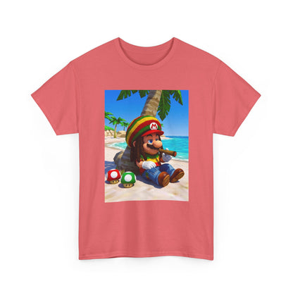 Rasta Mario Chilling On Beach Tee