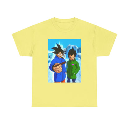 Goku and Vegeta Chilling in Icy Scene Tee