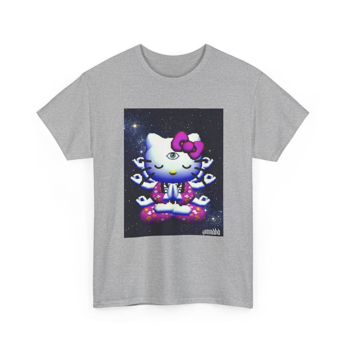 Third Eye Kitty Meditating In Space Tee