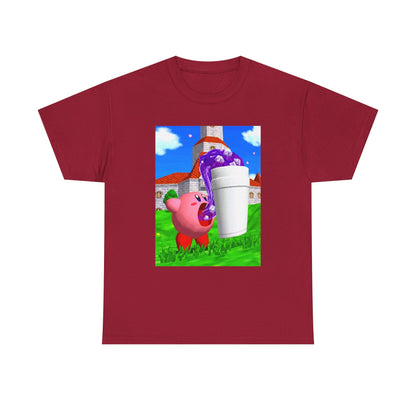 Kirby Sipping Lean In Mushroom Kingdom Tee