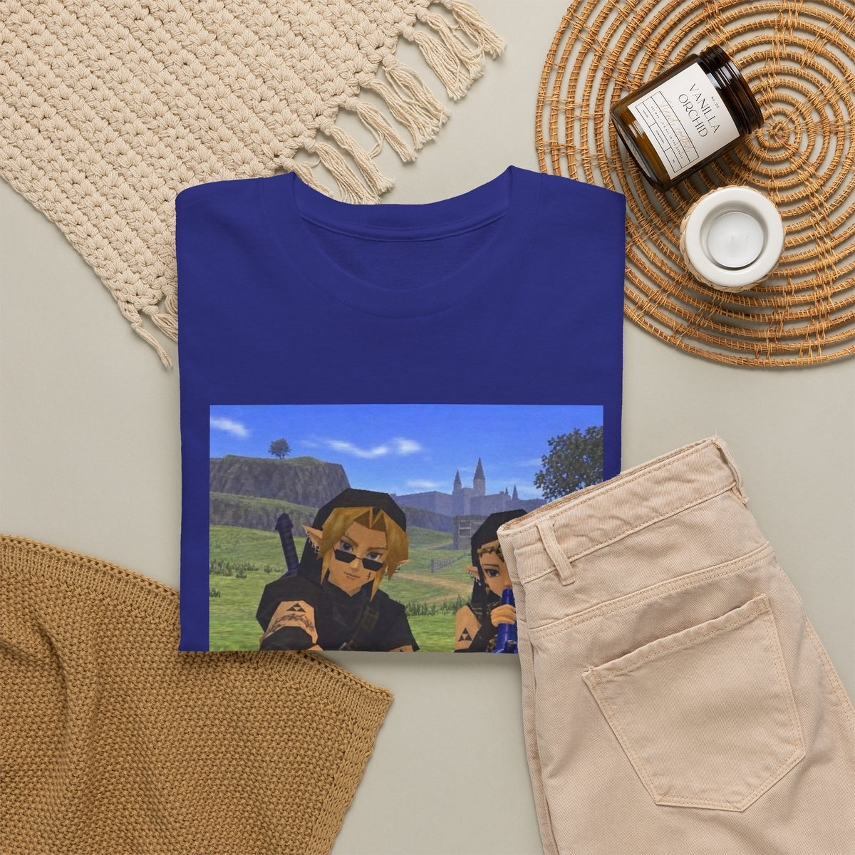 Dark Link And Dark Zelda Chilling Campfire Tee