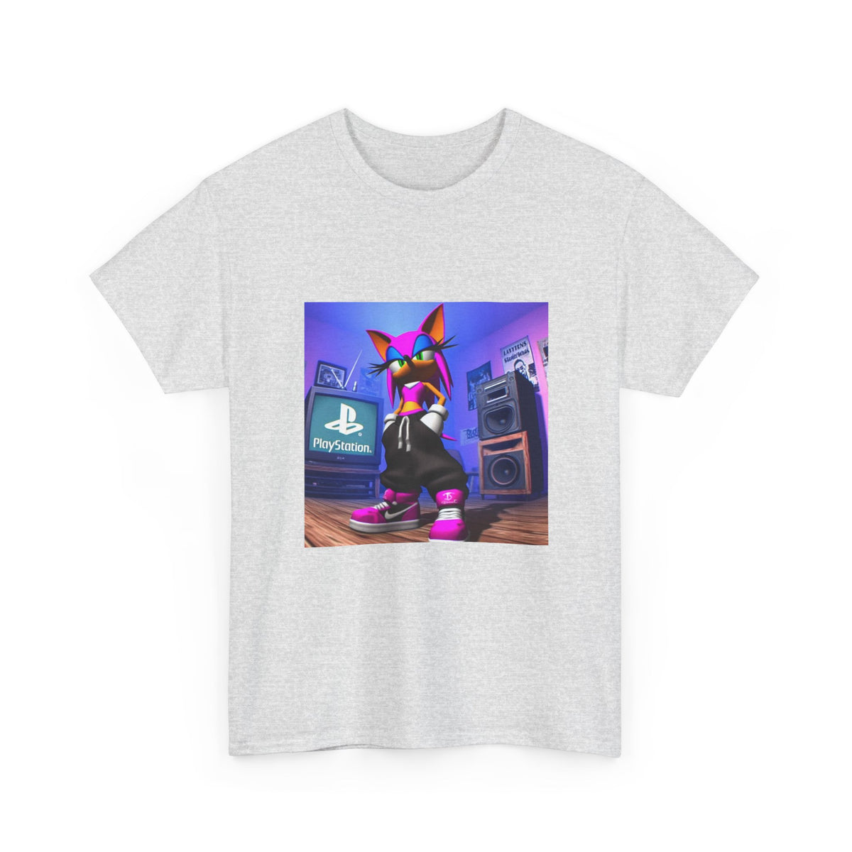 Pink Sonic-Style Character In Y2K Drip