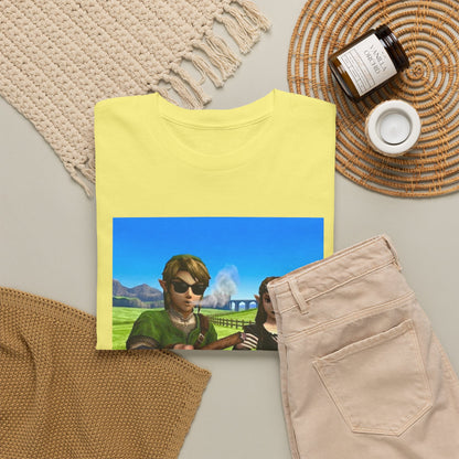 Link And Zelda Passing A Blunt Tee