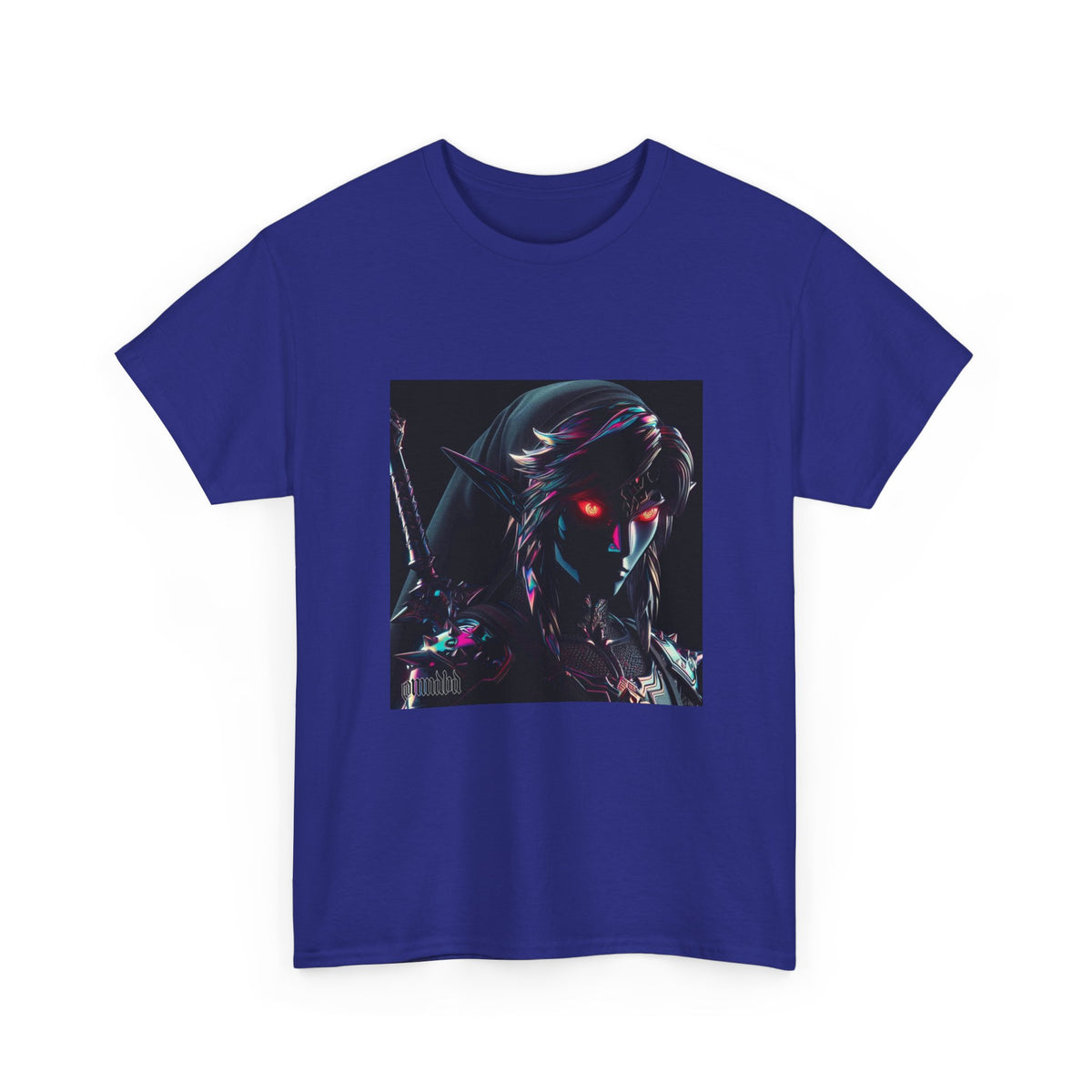 Chrome Dark Elf With Glowing Eyes Tee