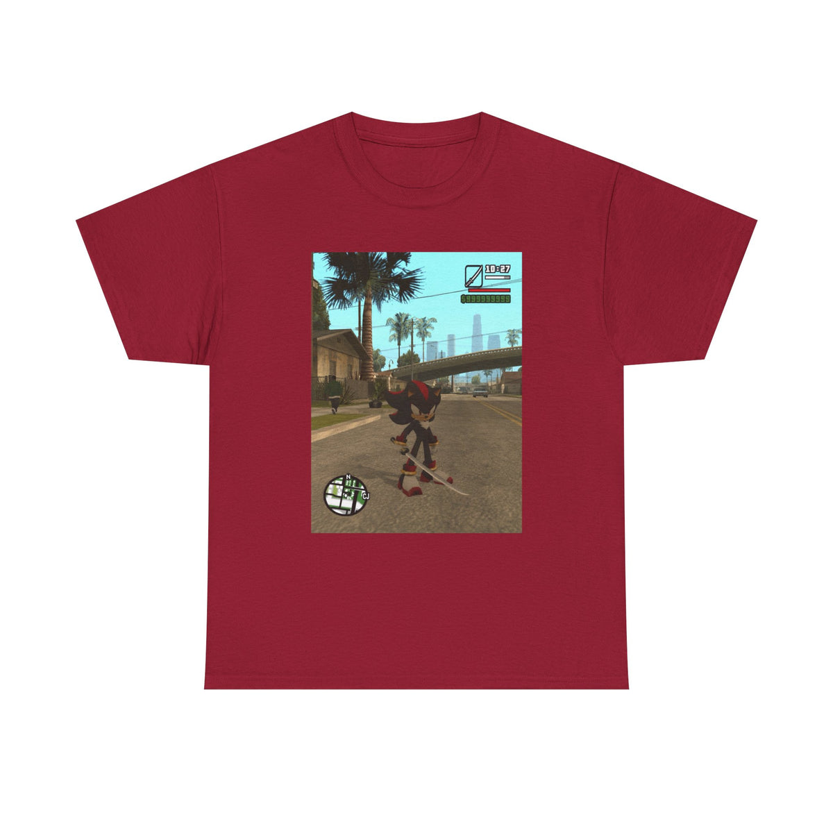 Shadow The Hedgehog Katana Wielding in Grove Street Tee