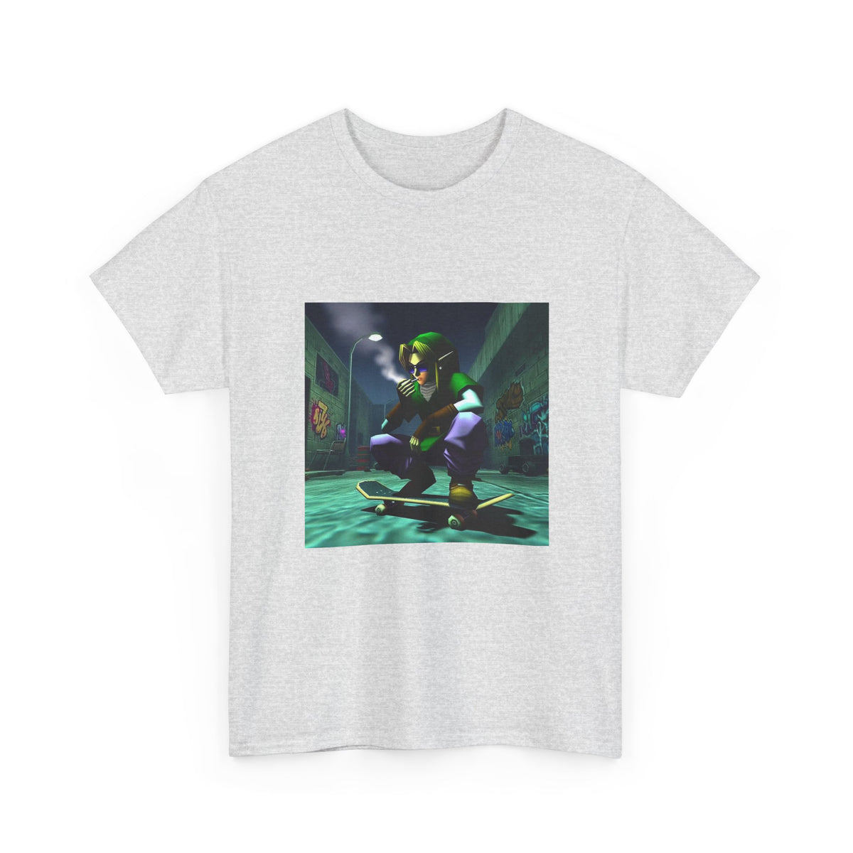 Skater Link Smoking In Dark Alley Tee