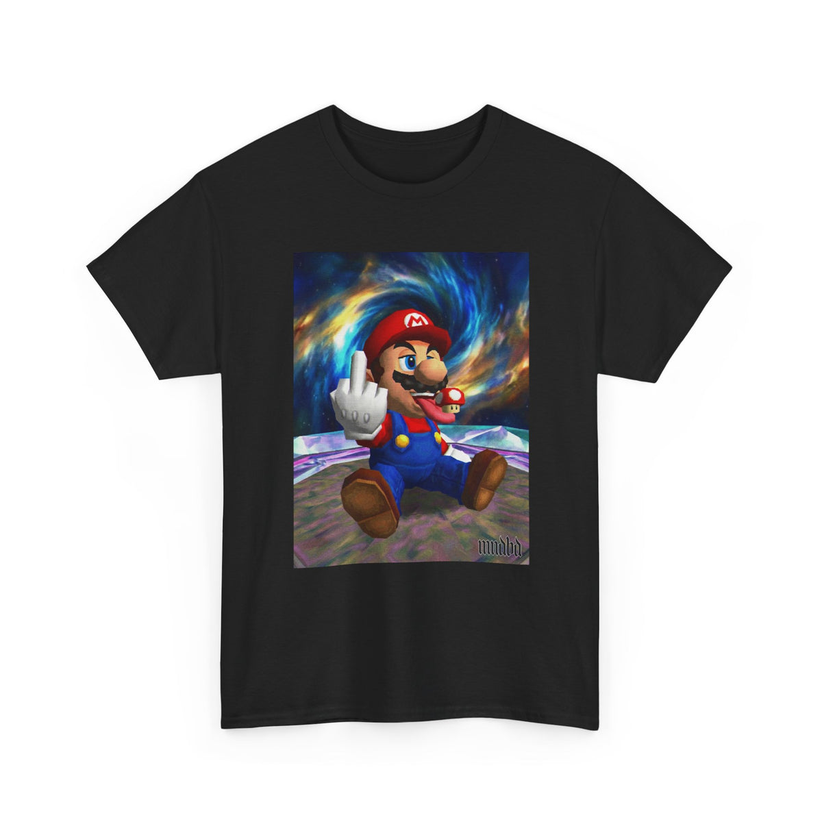 Mario Showing Middle Finger With Mushroom