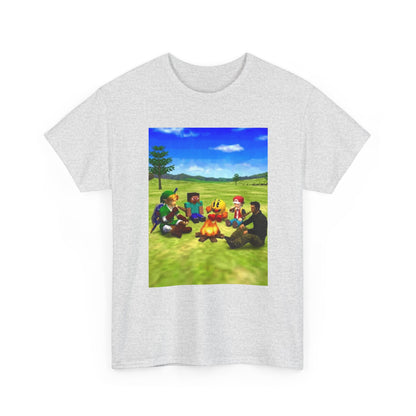 Iconic Gamers Smoking Around Campfire