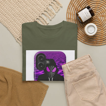 Pixelated Web-Slinger Holding Purple Drink Tee