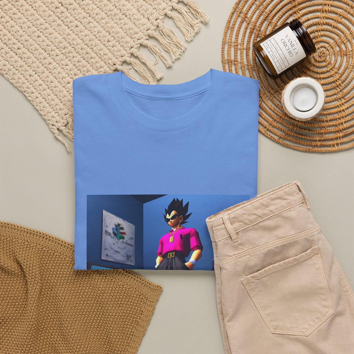 Y2K Vegeta Chilling With PlayStation Tee