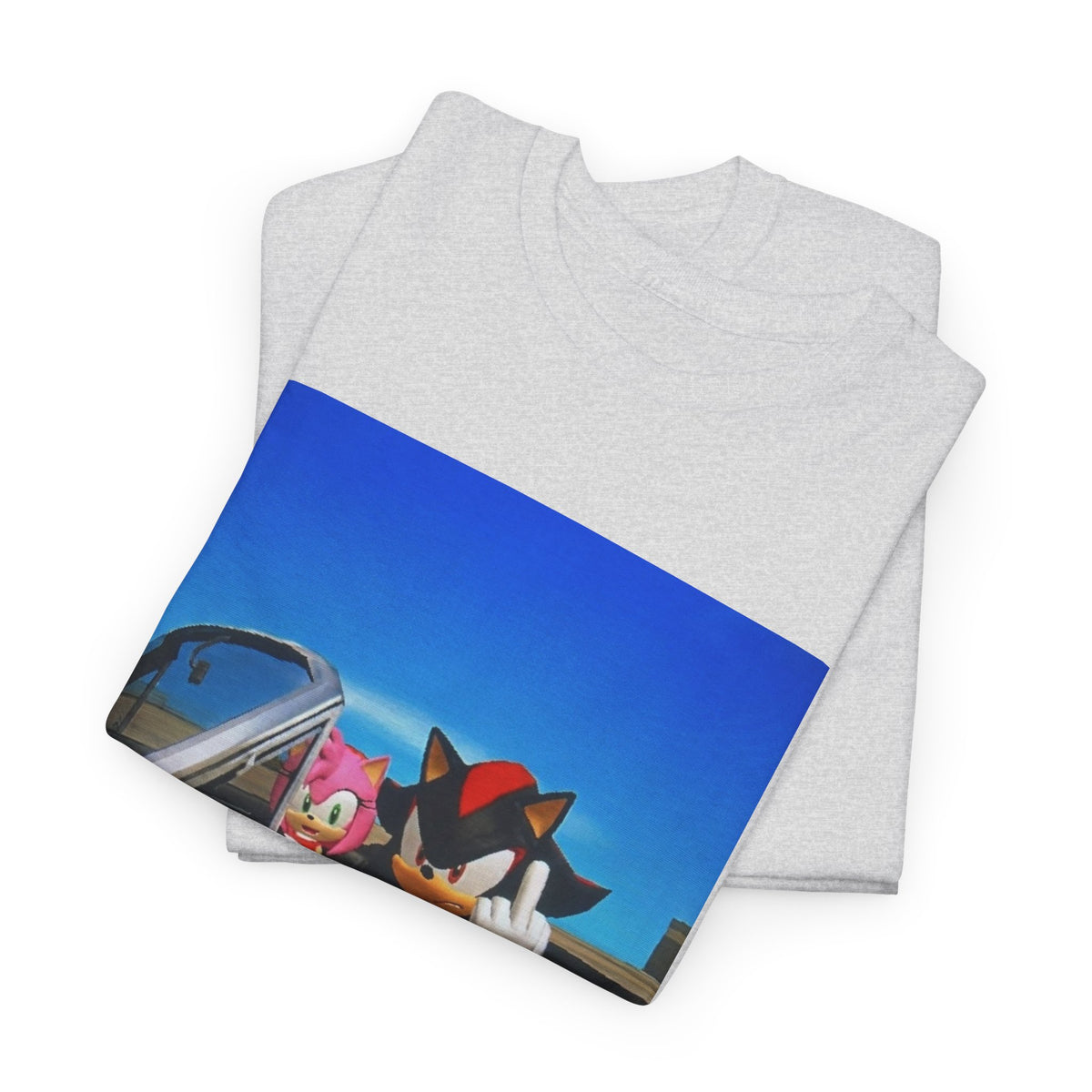 Shadow and Amy Flipping Off The World Tee