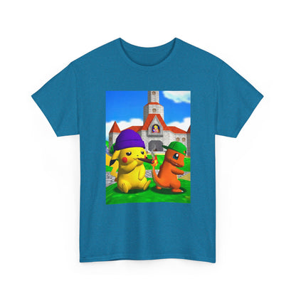 Pikachu And Charmander Chilling At Peach's Castle Tee