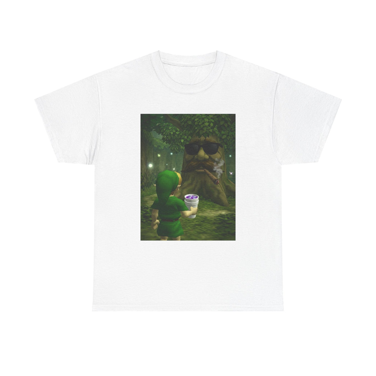 Hero Meets Cool Tree Smoking Cigar Tee