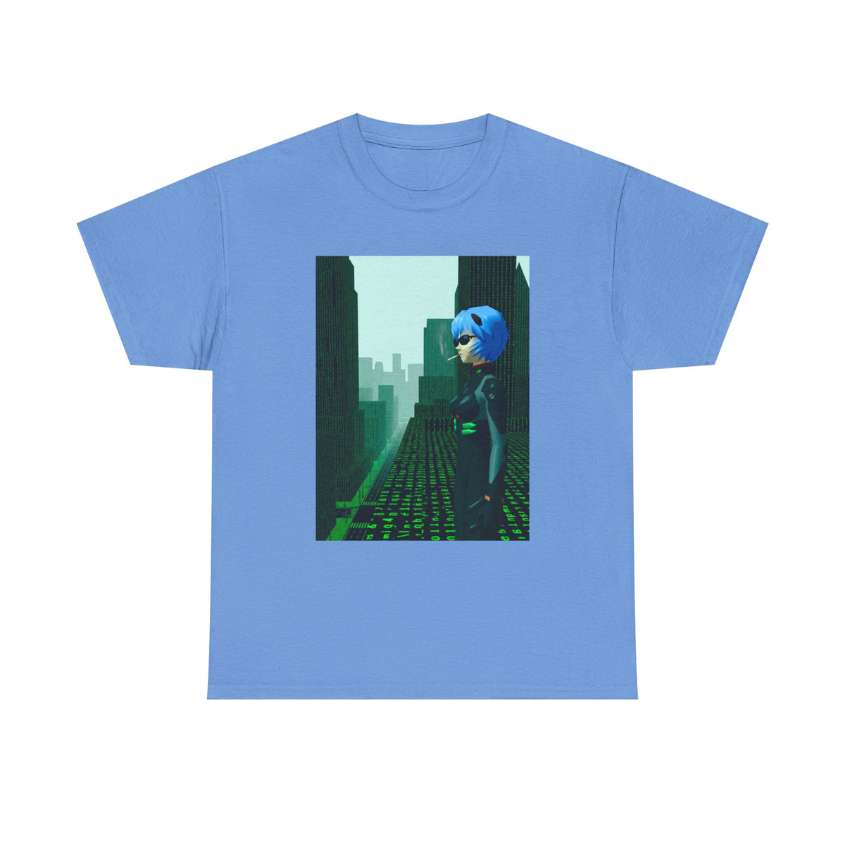 Neon Genesis Smoking Anime Girl Matrix Tee