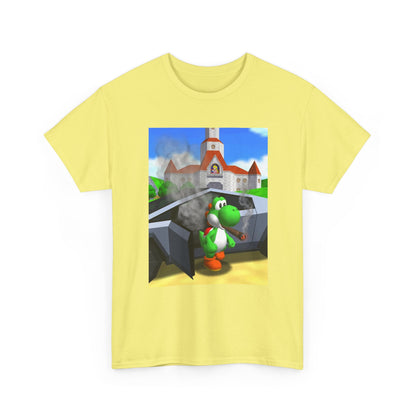 Yoshi Puffing Blunt At Peach's Castle