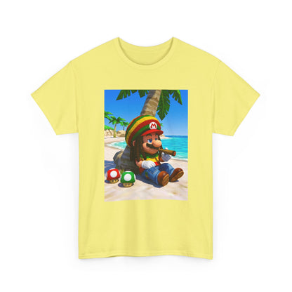 Rasta Mario Chilling On Beach Tee