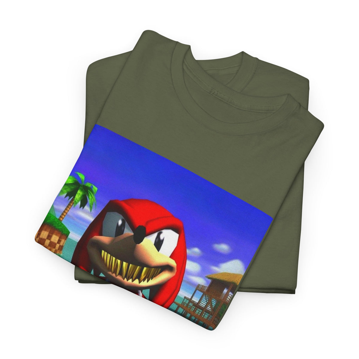Grill Knuckles Flips Off On Beach Tee