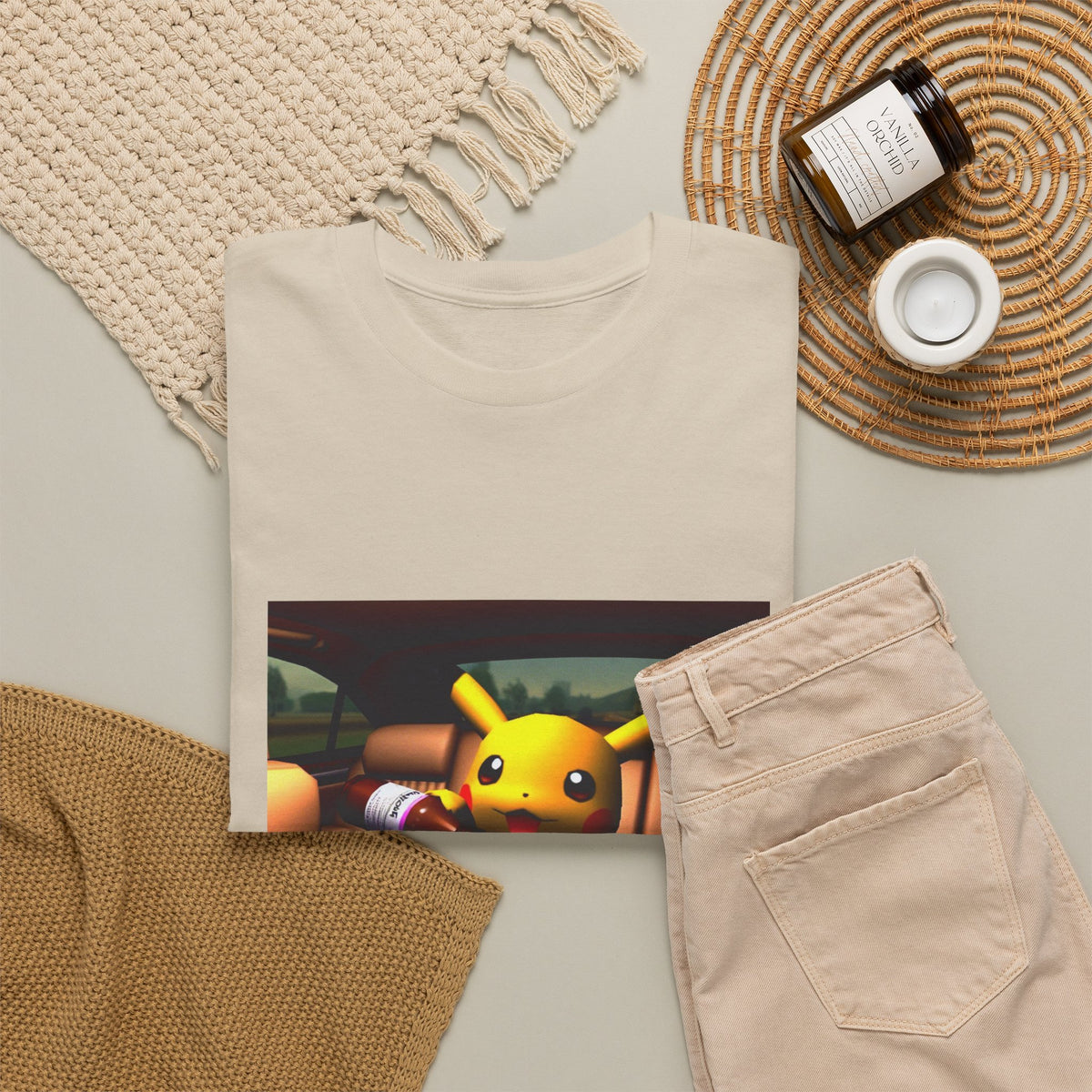 Pikachu Pouring Lean In Car Tee