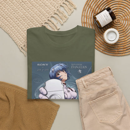 Rei Ayanami Holds PSP Collaboration Tee