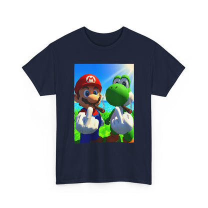 Mario And Yoshi Flipping The Bird