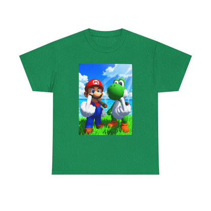 Mario And Yoshi Flip The Bird