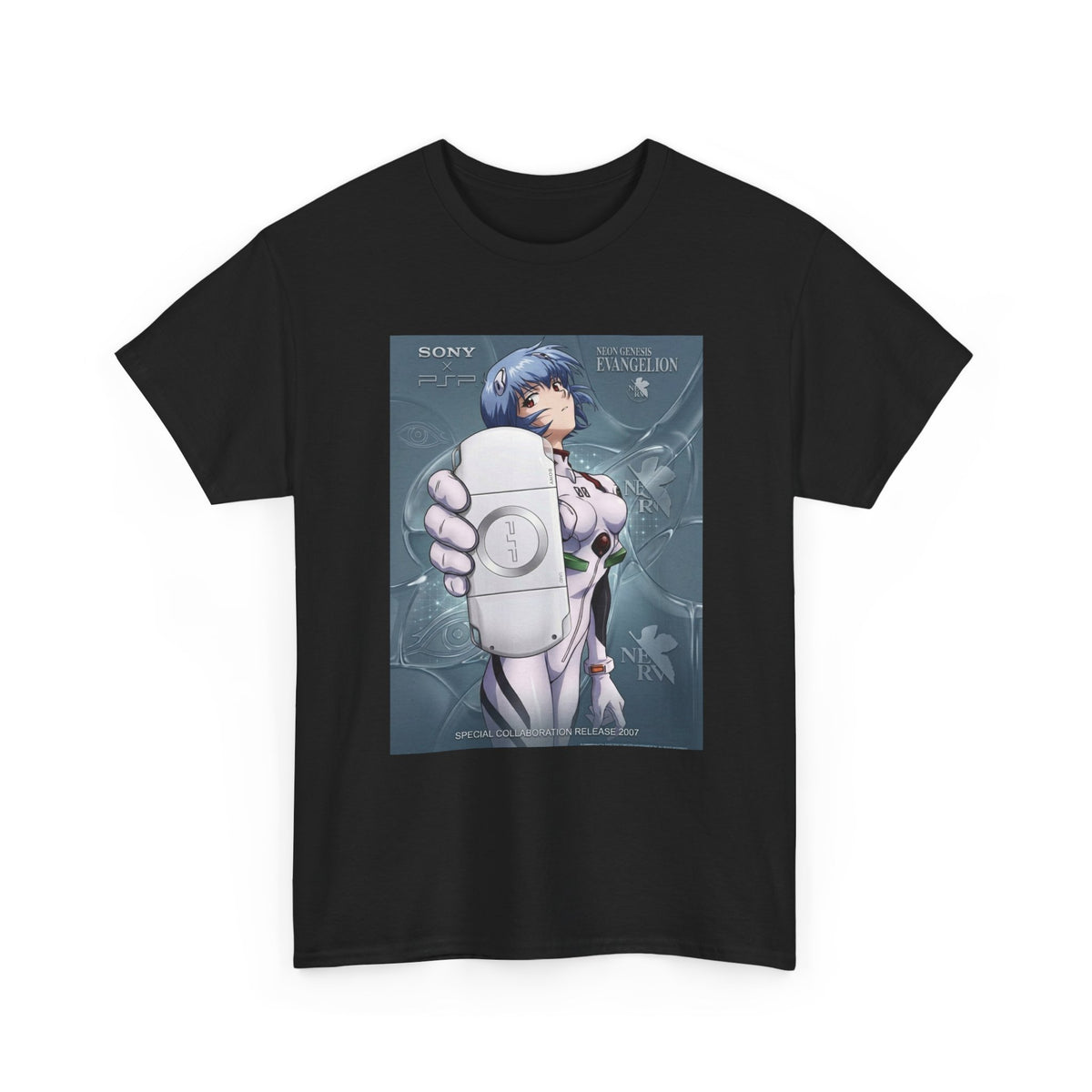 Rei Ayanami Holds PSP Collaboration Tee