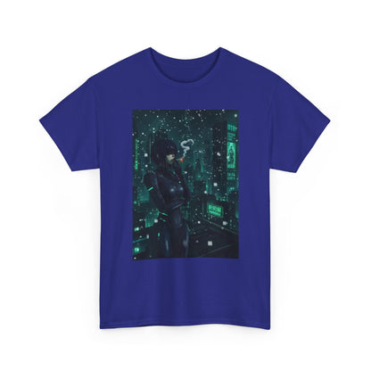 Cyberpunk Smoker In Neo-Tokyo Tee