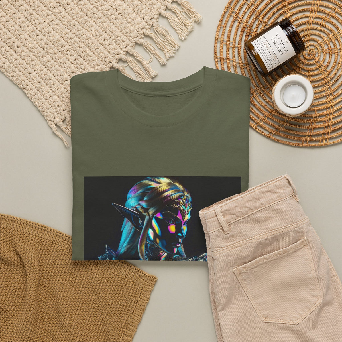 Holographic Elf Princess Chrome Armor Tee